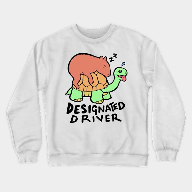 Capybara designated driver. Crewneck Sweatshirt by bangart